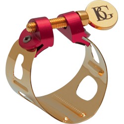 Ligature BG Duo plaquée or saxophone soprano
