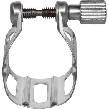 Ligature BG Métal Jazz plaquée argent saxophone alto