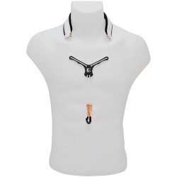 BG - Cordons Zen écarteur noir blanc mousqueton métal saxophone