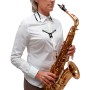 BG - Cordons Zen écarteur noir blanc mousqueton métal saxophone