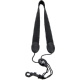 Cable de saxofón soprano alto negro con mosquetón rico d'addario