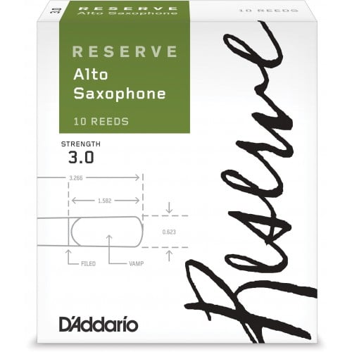 Box of 10 reeds Rico Reserve Classic alto sax strength 3