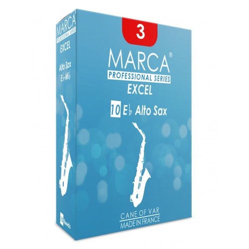 Box of 10 reeds Marca Excel Alto Sax strength 2.5 the