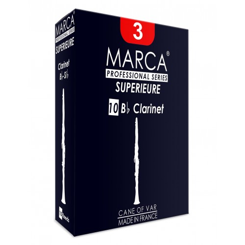 Box of 10 reeds Marca Superior Clarinette Sib/Bb force 4