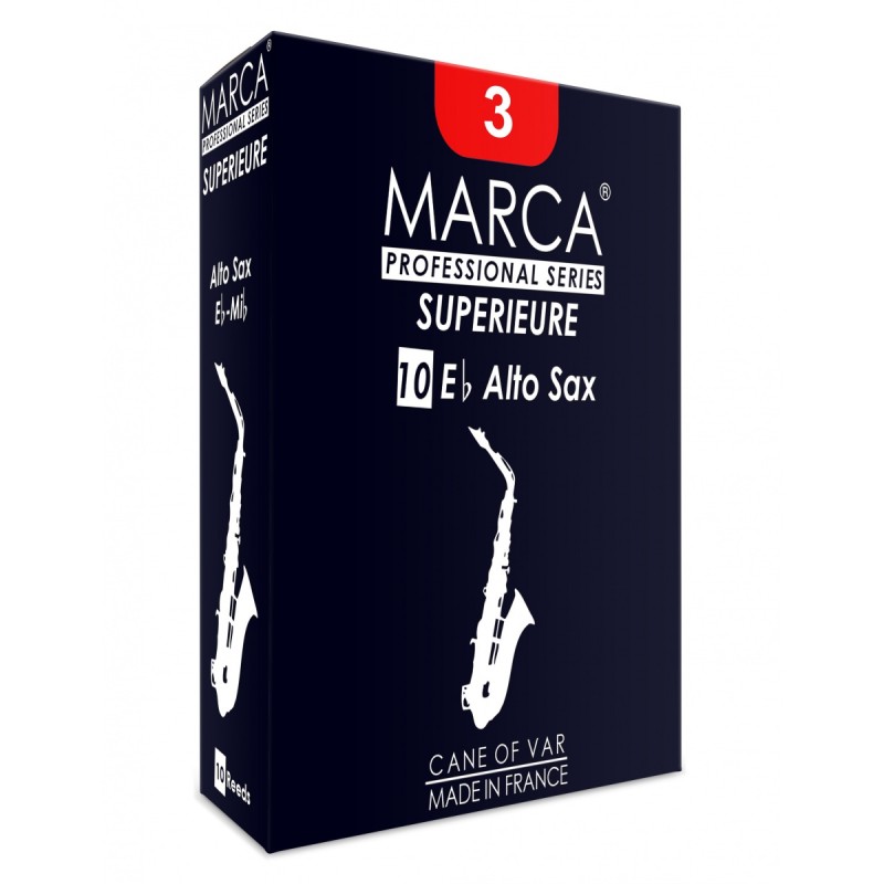 Boîte de 10 anches Marca Supérieures Saxophone alto force 3
