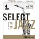 Caña Saxo Alto Rico d'addario de jazz de la fuerza 4s suave presentada x10