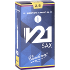 Reed saxofón soprano Vandoren v21 fuerza 2.5 X10