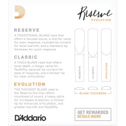 Anche clarinette Sib / Bb D'Addario Reserve Evolution force 4.5