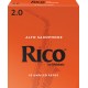 Klarinette altsaxophon Rico orange stärke 2 x10
