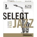 Anche Saxophone Alto Rico D'Addario Jazz force 3s soft filed x10