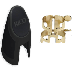 H-ligature rico d'addario gold-plated clarinet sib 4 points of contact