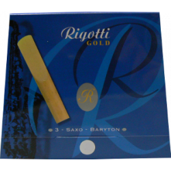 Reed Saxofón Barítono Rigotti de oro de la fuerza 4 x3