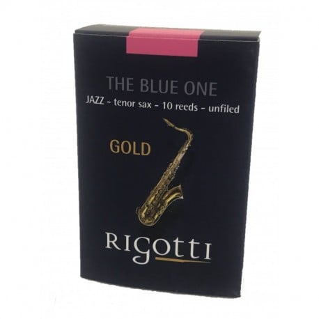 Reed Saxofón Tenor Rigotti de oro de jazz de la fuerza de 3.5 x10 