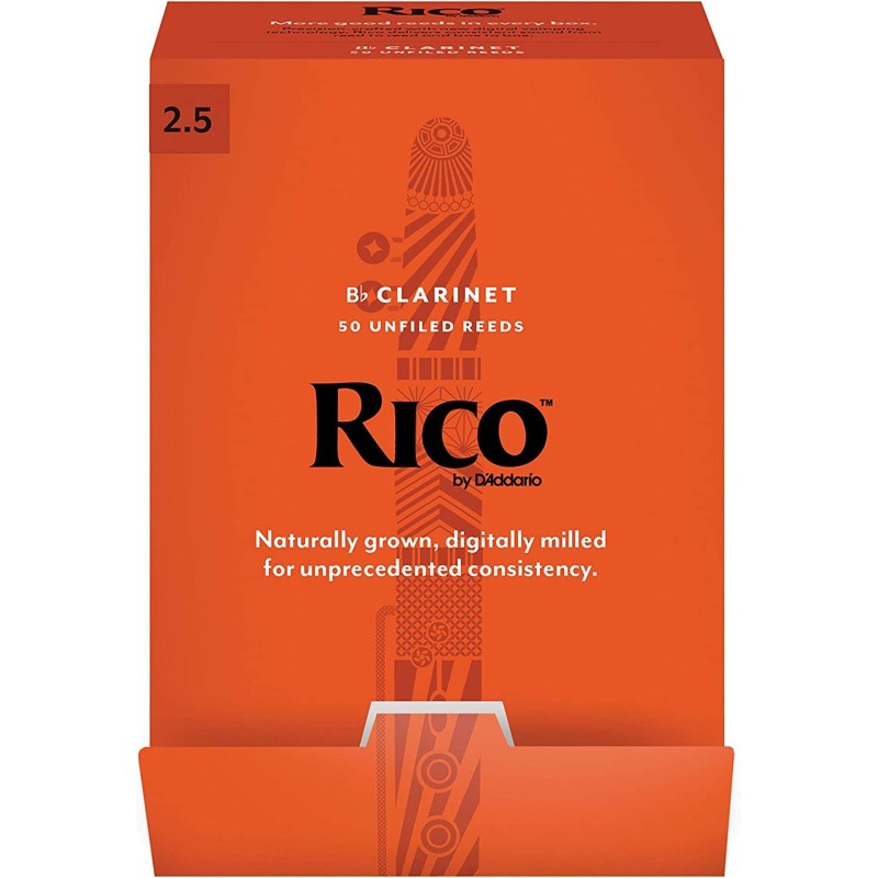 Anche Clarinette Sib Rico orange force 2,5 - boîte de 50